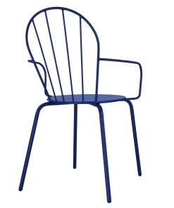 Bolero Adeline Arm Chairs Dark Navy 4 Pack (HZ359)