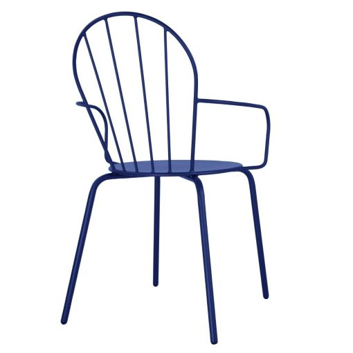 Bolero Adeline Arm Chairs Dark Navy 4 Pack (HZ359)