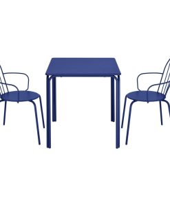 Bolero Adeline Arm Chairs Dark Navy 4 Pack (HZ359)