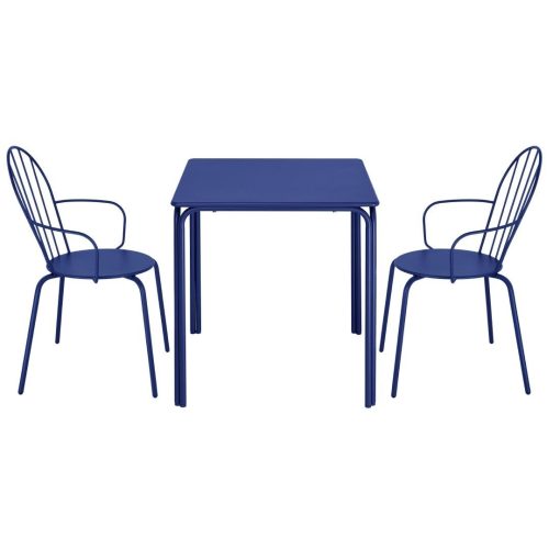 Bolero Adeline Arm Chairs Dark Navy 4 Pack (HZ359)