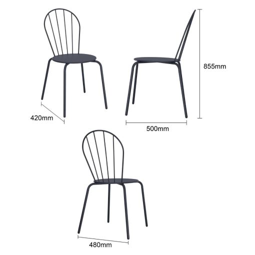 Bolero Adeline Side Chairs Slate Blue 4 Pack (HZ361)