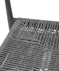 Bolero Eden PE Twist Rattan Outdoor Bar Stool Charcoal 2 Pack (HZ593)