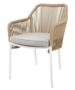 Bolero Bay PE Twist Rattan Outdoor Armchair Honey 2 Pack (HZ596)