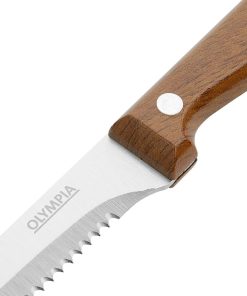 Olympia Steak Knives with PP Wood Effect Handles 12 Pack (HZ970)