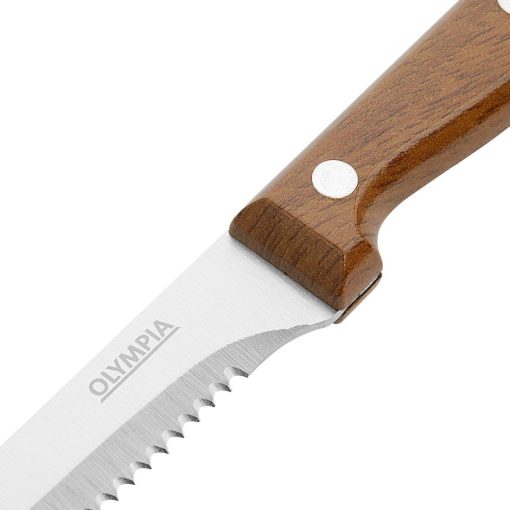 Olympia Steak Knives with PP Wood Effect Handles 12 Pack (HZ970)