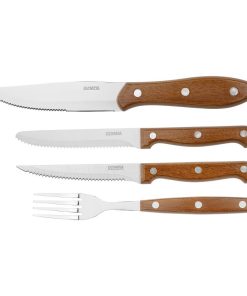 Olympia Steak Knives with PP Wood Effect Handles 12 Pack (HZ970)