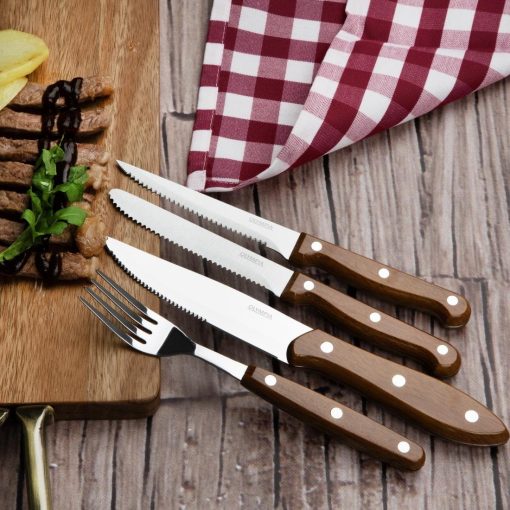 Olympia Steak Knives with PP Wood Effect Handles 12 Pack (HZ970)