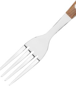 Olympia Steak Forks with PP Wood Effect Handles 12 Pack (HZ971)