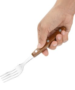 Olympia Steak Forks with PP Wood Effect Handles 12 Pack (HZ971)