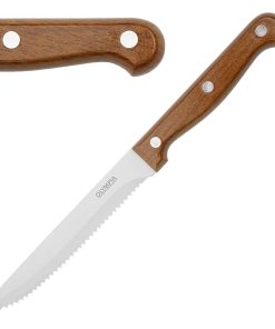 Olympia Rounded Steak Knives with PP Wood Effect Handles 12 Pack (HZ972)