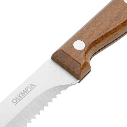 Olympia Rounded Steak Knives with PP Wood Effect Handles 12 Pack (HZ972)