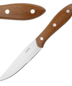 Olympia Jumbo Steak Knives with PP Wood Effect Handles 12 Pack (HZ973)