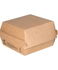 Notpla 6 Clamshell Burger Boxes - Kraft 300 Pack (JB805)