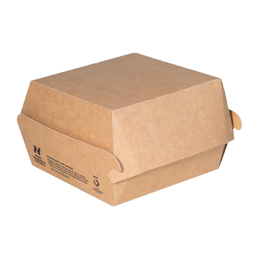 Notpla 6 Clamshell Burger Boxes - Kraft 300 Pack (JB805)