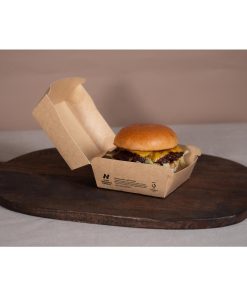 Notpla 6 Clamshell Burger Boxes - Kraft 300 Pack (JB805)