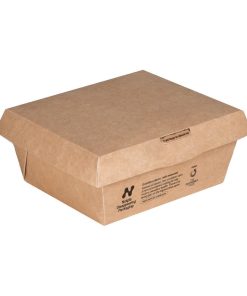 Notpla Clip and Close Food Boxes 800ml - Kraft 260 Pack (JB810)
