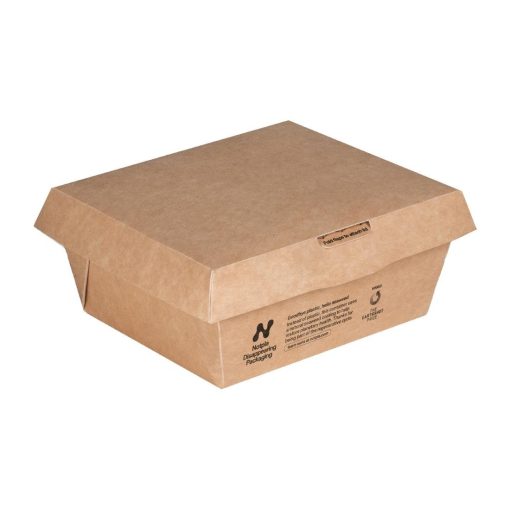 Notpla Clip and Close Food Boxes 800ml - Kraft 260 Pack (JB810)