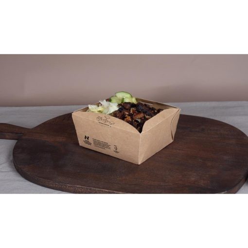 Notpla Clip and Close Food Boxes 800ml - Kraft 260 Pack (JB810)