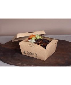 Notpla Clip and Close Food Boxes 800ml - Kraft 260 Pack (JB810)