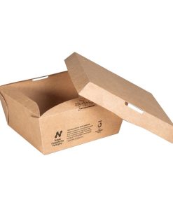 Notpla Lids for 800ml Clip and Close Food Boxes - Kraft 260 Pack (JB811)