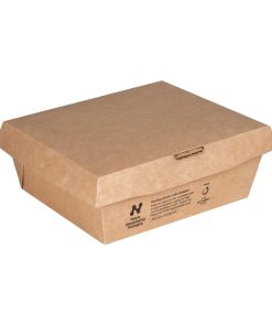Notpla Clip and Close Food Boxes 1000ml - Kraft 260 Pack (JB812)