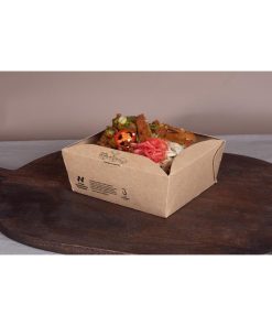 Notpla Clip and Close Food Boxes 1000ml - Kraft 260 Pack (JB812)