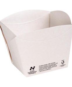 Notpla Square Open Takeaway Boxes 350ml - White Pack 250 (JB814)