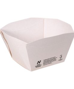 Notpla Square Open Takeaway Boxes 550ml - White Pack 500 (JB815)