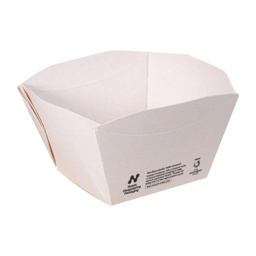 Notpla Square Open Takeaway Boxes 550ml - White Pack 500 (JB815)