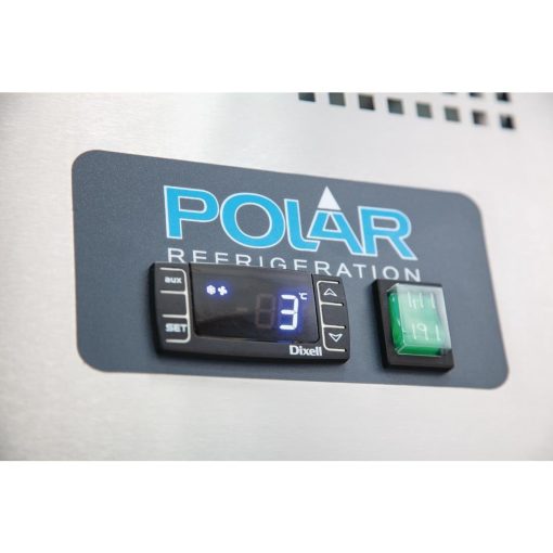 Polar U-Series Double Door Counter Fridge with Upstand 282Ltr (UA064)