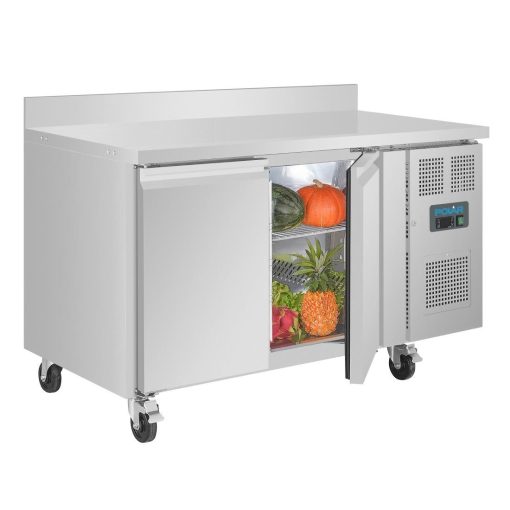 Polar U-Series Double Door Counter Fridge with Upstand 282Ltr (UA064)