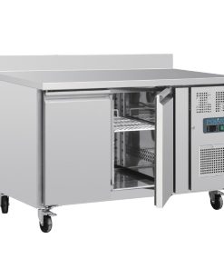 Polar U-Series Double Door Counter Fridge with Upstand 282Ltr (UA064)