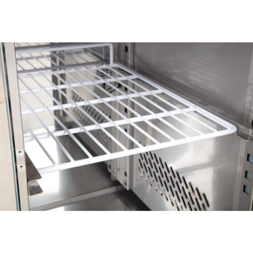 Polar U-Series Double Door Counter Fridge with Upstand 282Ltr (UA064)