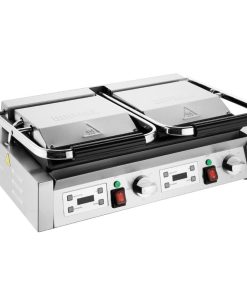Buffalo Double Contact Grill Flat Left-Ribbed Right plate (CU613)
