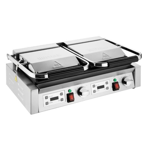 Buffalo Double Contact Grill Flat Left-Ribbed Right plate (CU613)