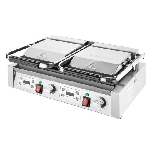 Buffalo Double Contact Grill Flat Left-Ribbed Right plate (CU613)