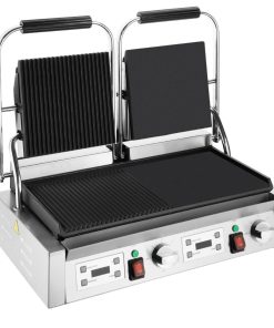 Buffalo Double Contact Grill Flat Left-Ribbed Right plate (CU613)