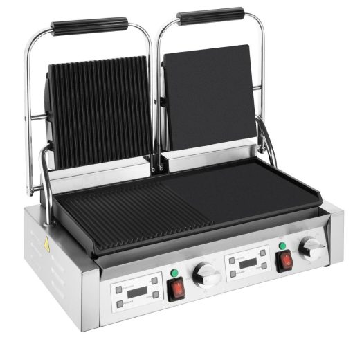 Buffalo Double Contact Grill Flat Left-Ribbed Right plate (CU613)