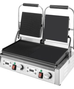 Buffalo Double Contact Grill Flat Left-Ribbed Right plate (CU613)