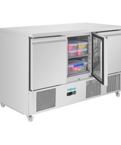 Polar U-Series Ventilated 3 door Saladette Counter (UA090)
