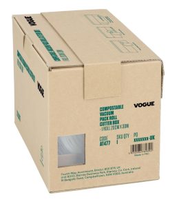 Vogue Compostable Vacuum Pack Roll Cutter Box 20cm x 30m (AT477)