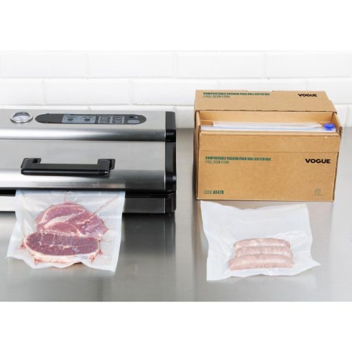 Vogue Compostable Vacuum Pack Roll Cutter Box 20cm x 30m (AT477)