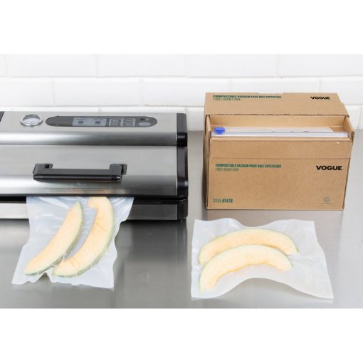 Vogue Compostable Vacuum Pack Roll Cutter Box 20cm x 30m (AT477)