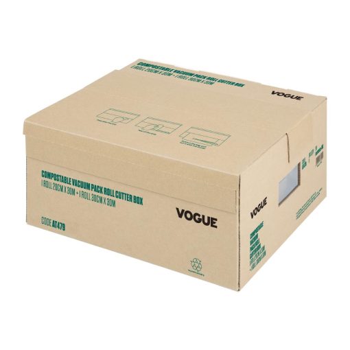 Vogue Compostable Vacuum Pack Roll Cutter Box 2x 30m Rolls (AT479)