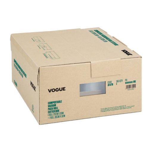 Vogue Compostable Vacuum Pack Roll Cutter Box 2x 30m Rolls (AT479)