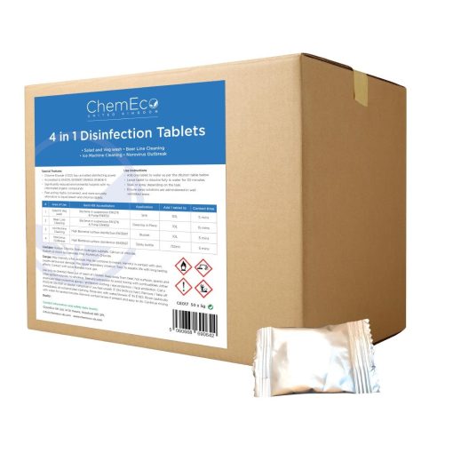 ChemEco 4-in-1 Disinfectant Tablets 50 Pack (CU242)
