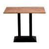 Turin Metal Base Rectangle Poseur Table with Laminate Top in Planked Oak (CZ840)