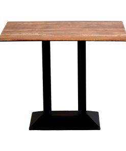 Turin Metal Base Rectangle Poseur Table with Laminate Top in Planked Oak (CZ840)
