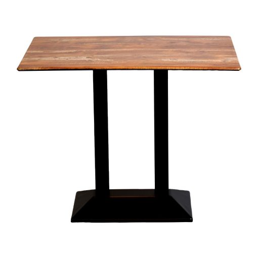 Turin Metal Base Rectangle Poseur Table with Laminate Top in Planked Oak (CZ840)