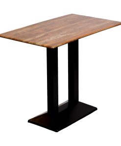 Turin Metal Base Rectangle Poseur Table with Laminate Top in Planked Oak (CZ840)